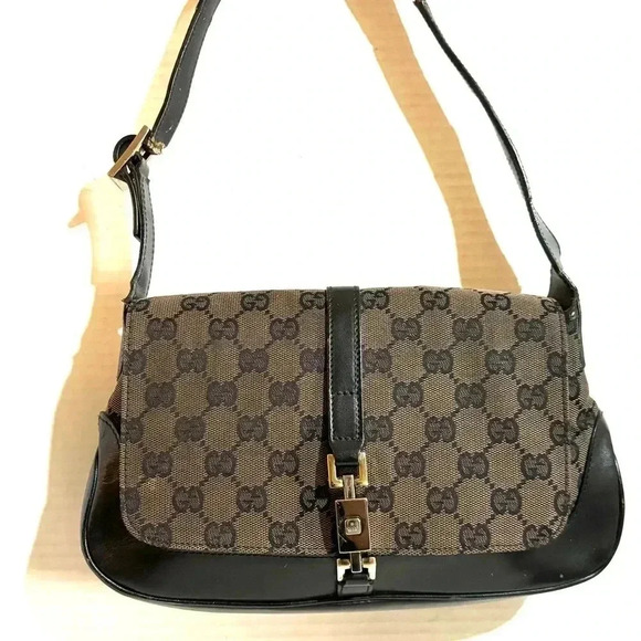 Gucci GG canvas vintage medium Jackie shoulder handbag - Picture 1 of 13